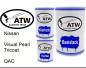 Preview: Nissan, Visual Pearl Tricoat, QAC: 500ml Lackdose + 500ml Klarlack + 250ml Härter - Set, von ATW Autoteile West.